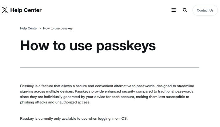 陕西苹果维修店铺分享iOS用户如何通过通行密钥(Passkey)登录 