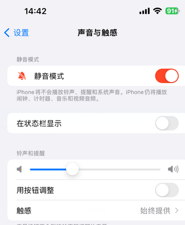 陕西苹果15Pro维修网点分享iPhone15Pro系列机型中隐藏静音图标 